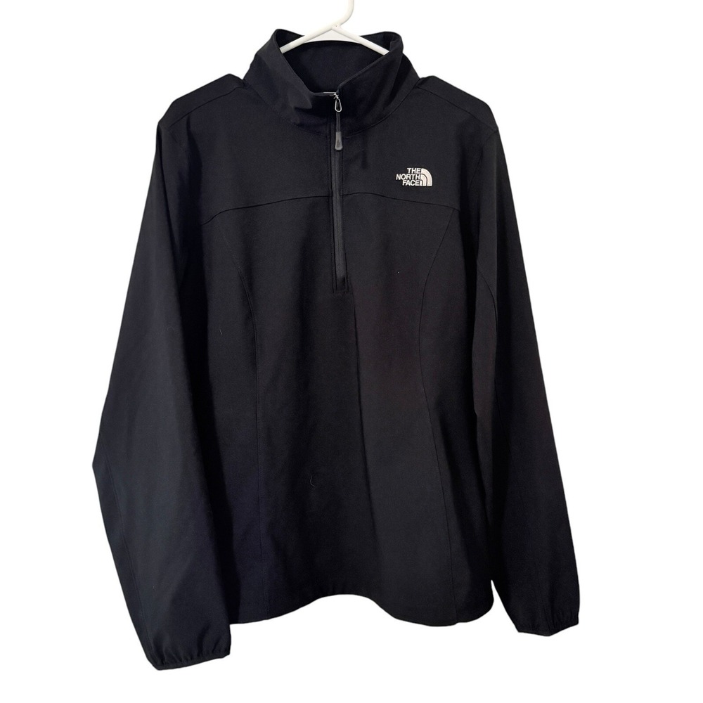 The North Face‎ Black Jacket 1/4 Zip Mid Weight Coat Mens Size XL
